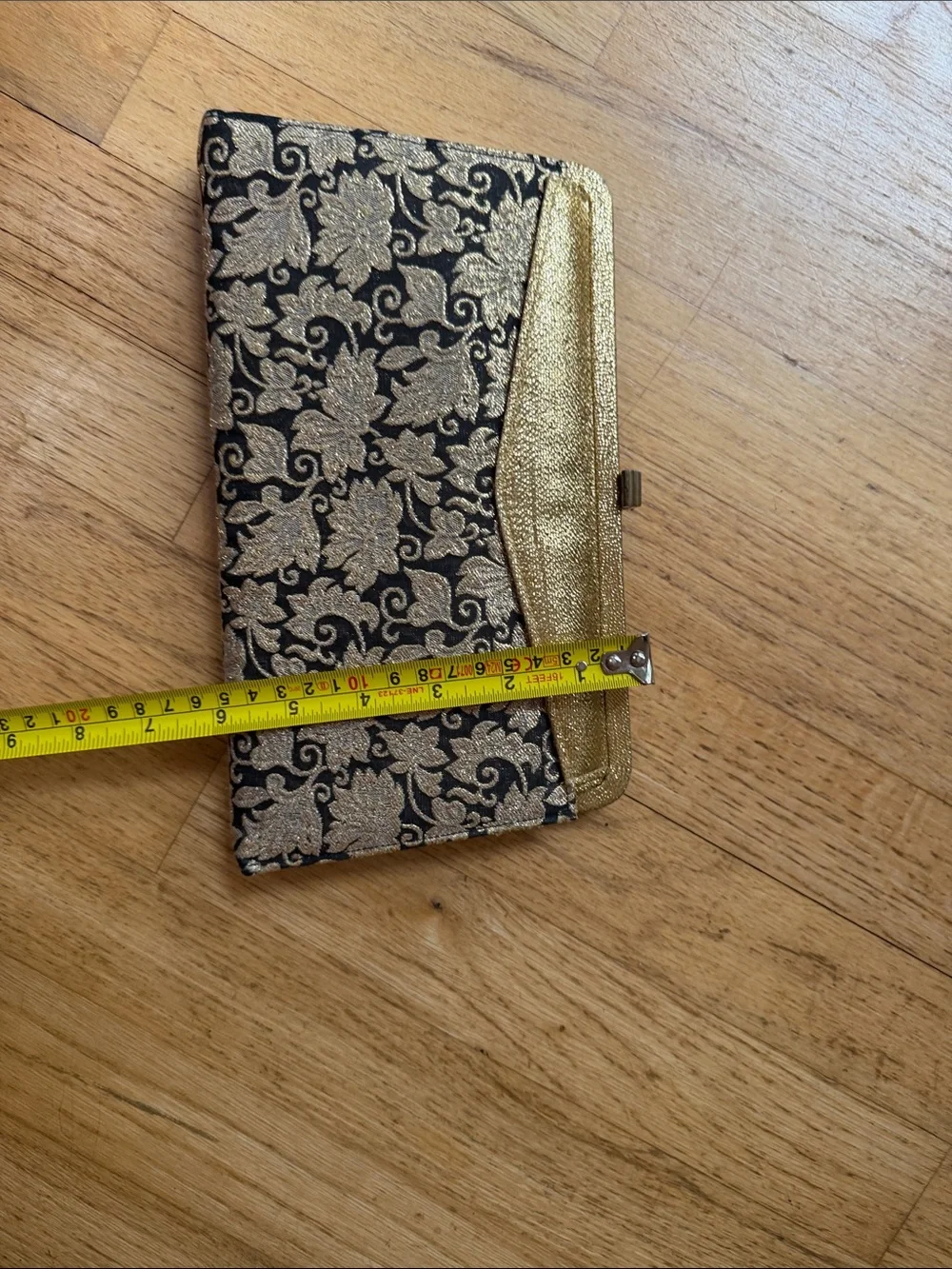 1950s Vintage Gold Floral Embroidered Evening Clutch - Unbranded